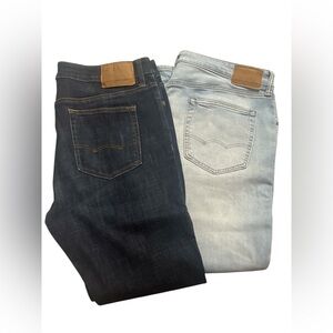 American Eagle Outfitters Black and Blue Jeans Classic Denim 36 x 30